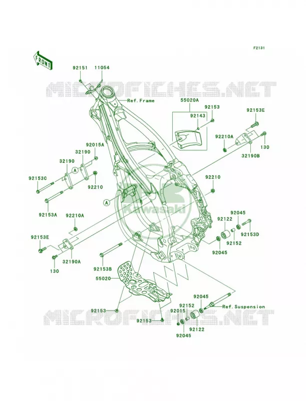 Frame Fittings Kawasaki MOTOS 450 2006 KX450F  KX450D6F
