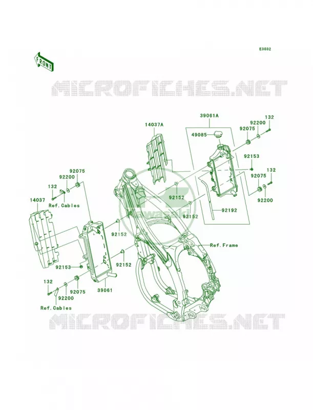 Radiator Kawasaki MOTOS 450 2006 KX450F  KX450D6F