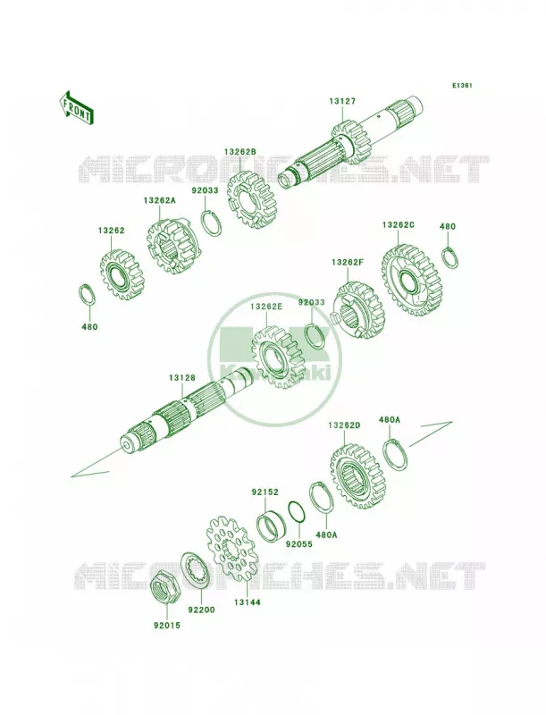 Transmission Kawasaki MOTOS 450 2006 KX450F  KX450D6F