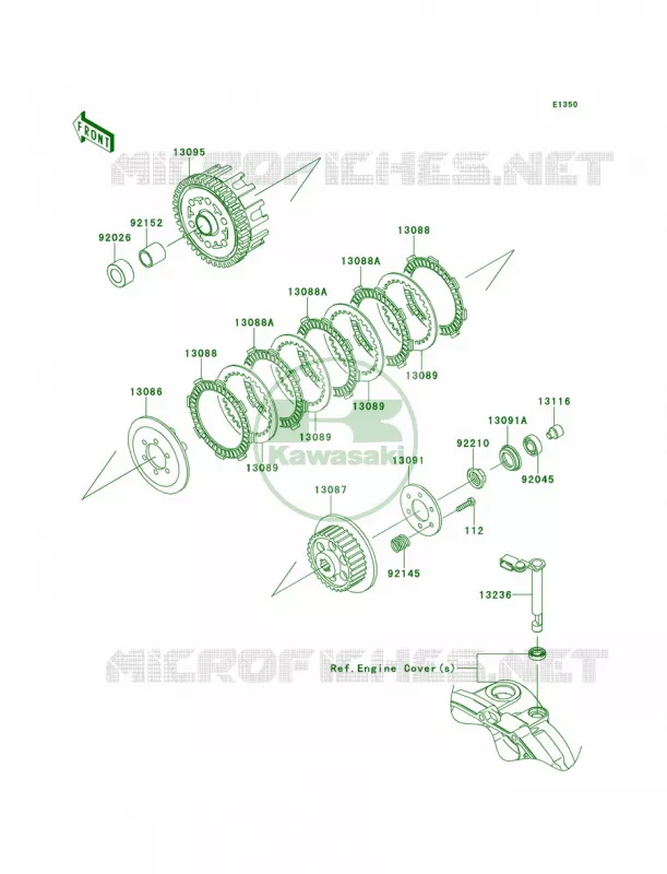 Clutch Kawasaki MOTOS 110 2014 KLX110L  KLX110DEF