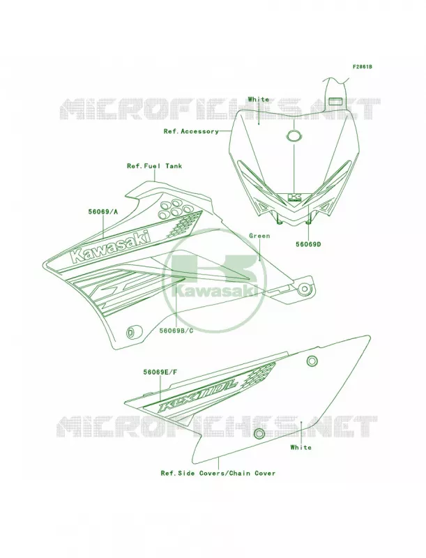 DecalsDCF Kawasaki MOTOS 110 2014 KLX110L  KLX110DEF