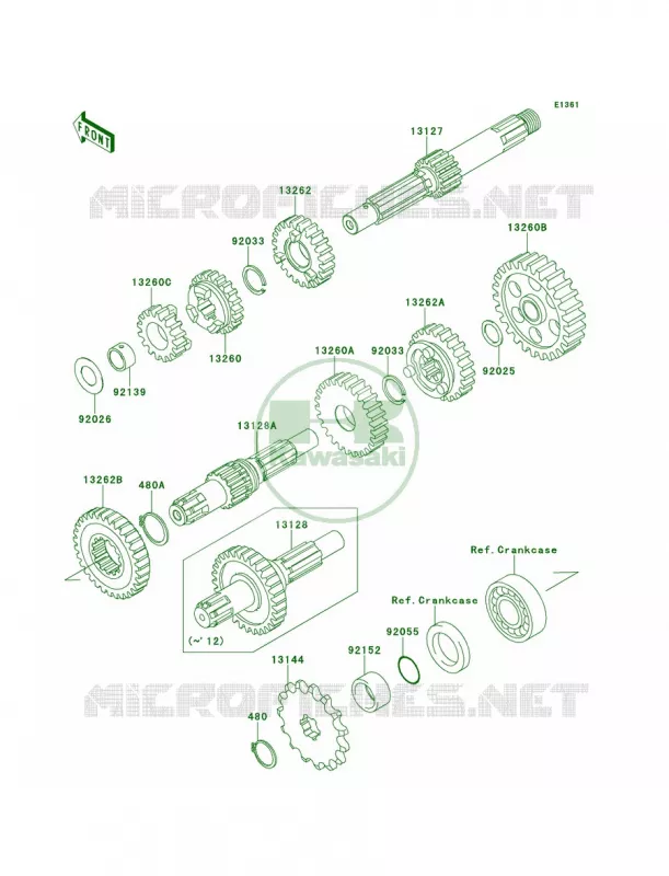 Transmission Kawasaki MOTOS 110 2014 KLX110L  KLX110DEF
