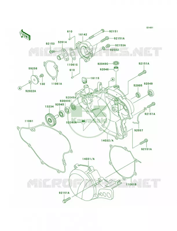 Engine Covers Kawasaki MOTOS 65 2006 KX65  KX65A6F