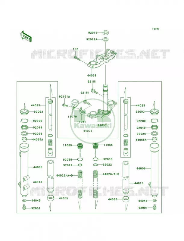 Front ForkA6F Kawasaki MOTOS 65 2006 KX65  KX65A6F