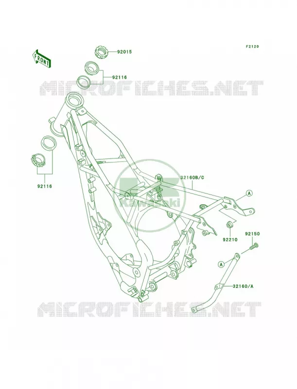 Frame Kawasaki MOTOS 85 2006 KX85  KX85A6F