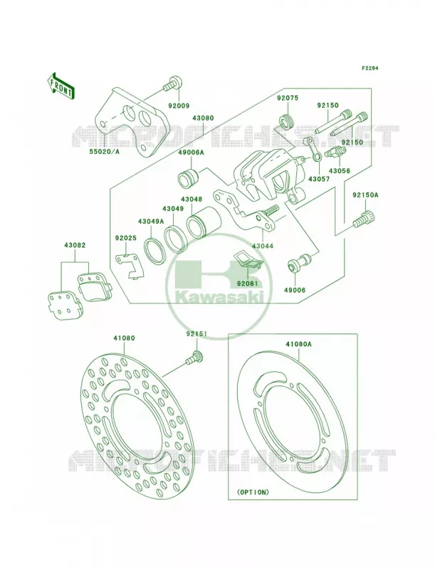 Rear Brake Kawasaki MOTOS 85 2006 KX85  KX85A6F