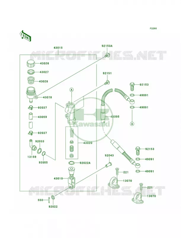 Rear Master Cylinder Kawasaki MOTOS 85 2006 KX85  KX85A6F