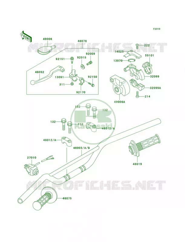 Handlebar Kawasaki MOTOS 100 2005 KX100  KX100-D5