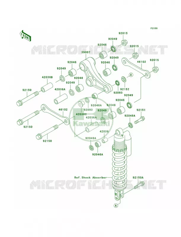 Rear Suspension Kawasaki MOTOS 100 2005 KX100  KX100-D5