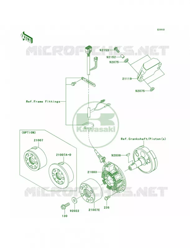 Generator Kawasaki MOTOS 125 2005 KX125  KX125-M3