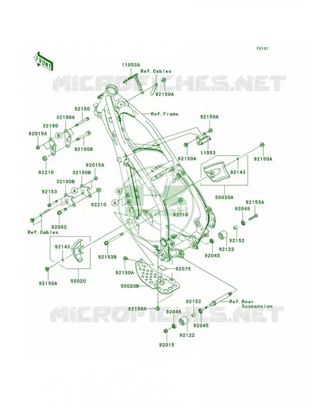 Frame Fittings Kawasaki MOTOS 250 2005 KX250F  KX250-N2