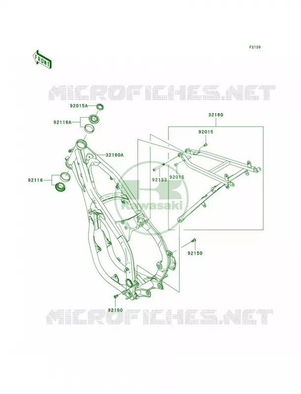 Frame Kawasaki MOTOS 250 2005 KX250  KX250-R1