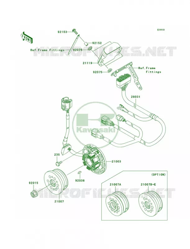 Generator Kawasaki MOTOS 250 2005 KX250  KX250-R1