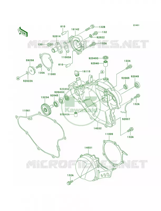 Engine Covers Kawasaki MOTOS 65 2005 KX65  KX65-A6