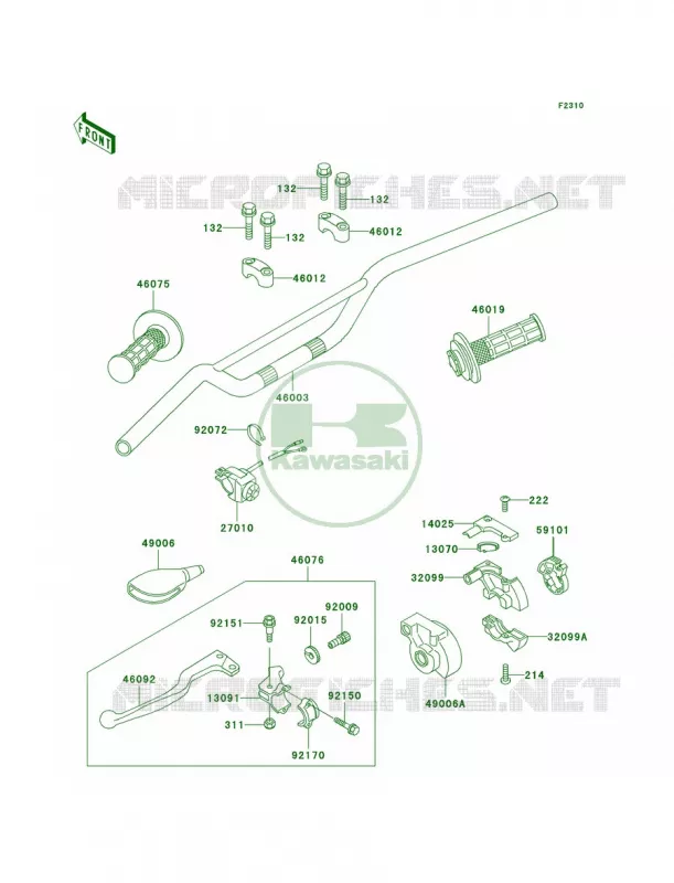 Handlebar Kawasaki MOTOS 65 2005 KX65  KX65-A6