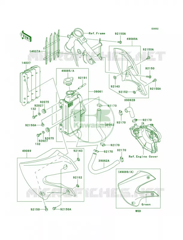 Radiator Kawasaki MOTOS 65 2005 KX65  KX65-A6