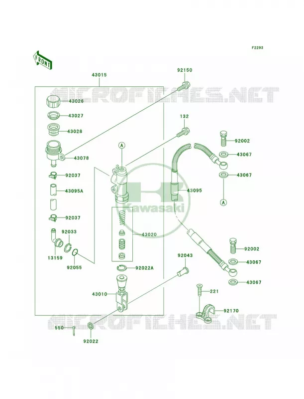 Rear Master Cylinder Kawasaki MOTOS 65 2005 KX65  KX65-A6