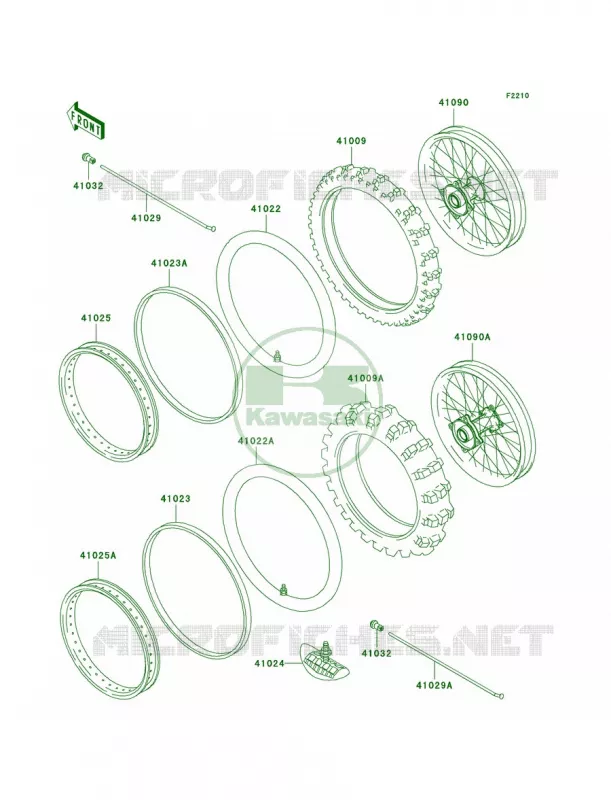 WheelsTires Kawasaki MOTOS 65 2005 KX65  KX65-A6