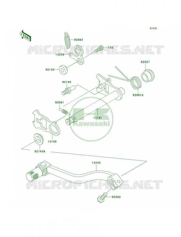 Gear Change Mechanism Kawasaki MOTOS 100 2004 KX100  KX100-D4