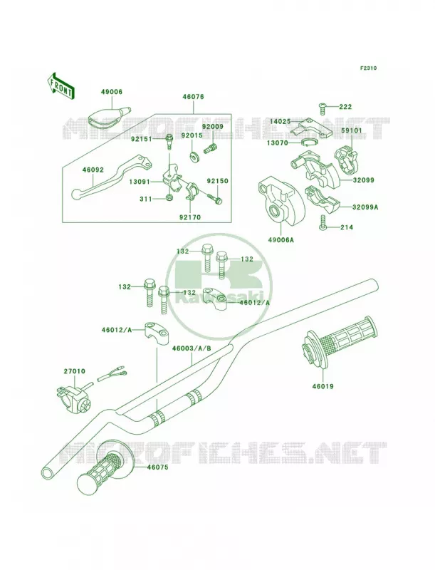 Handlebar Kawasaki MOTOS 100 2004 KX100  KX100-D4