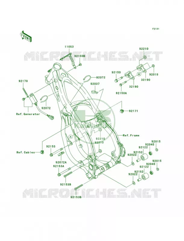 Frame Fittings Kawasaki MOTOS 250 2004 KX250  KX250-M2