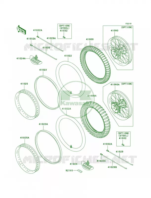 WheelsTires Kawasaki MOTOS 250 2004 KX250  KX250-M2