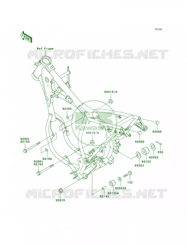 Engine Mount Kawasaki MOTOS 65 2004 KX65  KX65-A5