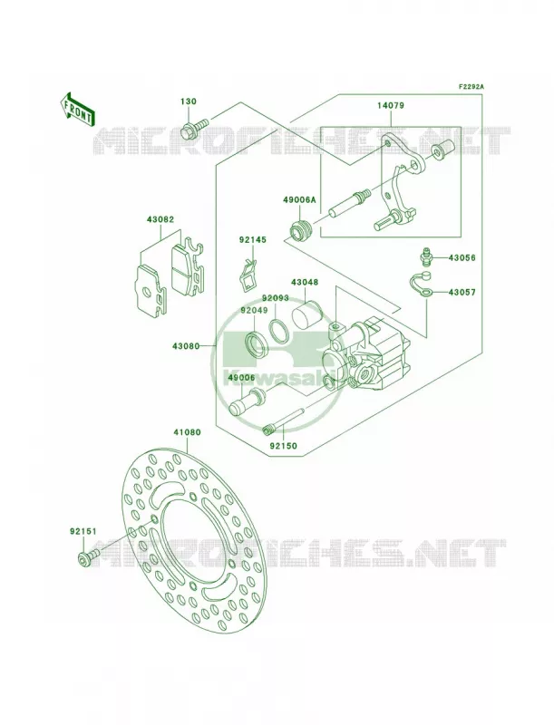 Front BrakeKX65-A5 Kawasaki MOTOS 65 2004 KX65  KX65-A5