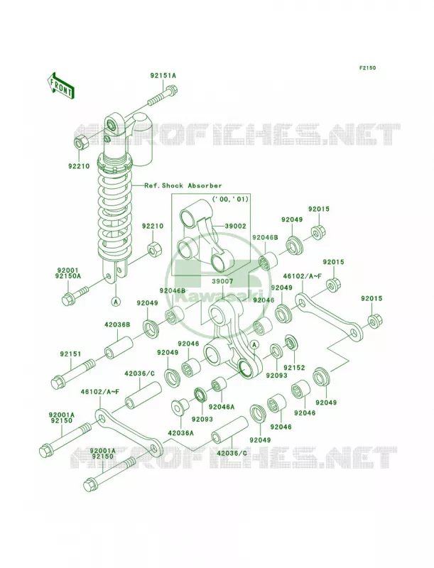 Rear Suspension Kawasaki MOTOS 65 2004 KX65  KX65-A5