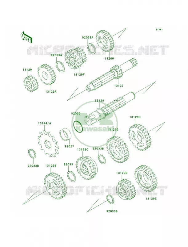 Transmission Kawasaki MOTOS 65 2004 KX65  KX65-A5