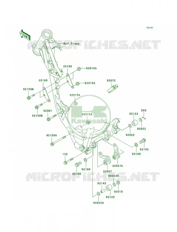 Frame Fittings Kawasaki MOTOS 100 2003 KX100  KX100-D3