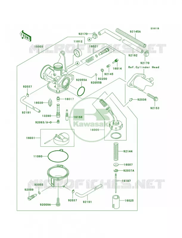 CarburetorA8F-A9FA Kawasaki MOTOS 110 2009 KLX110  KLX110A9F