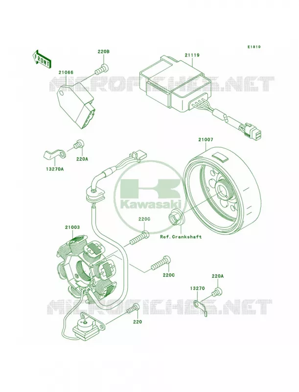 Generator Kawasaki MOTOS 110 2009 KLX110  KLX110A9F