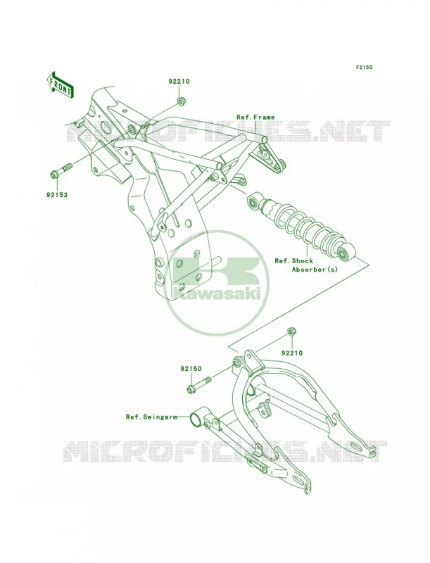 Rear Suspension Kawasaki MOTOS 110 2009 KLX110  KLX110A9F