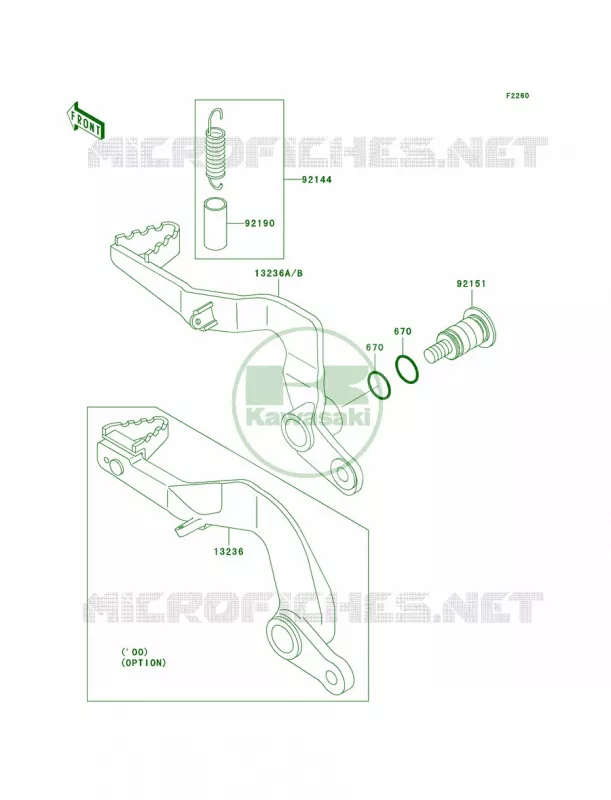 Brake Pedal Kawasaki MOTOS 65 2003 KX65  KX65-A4