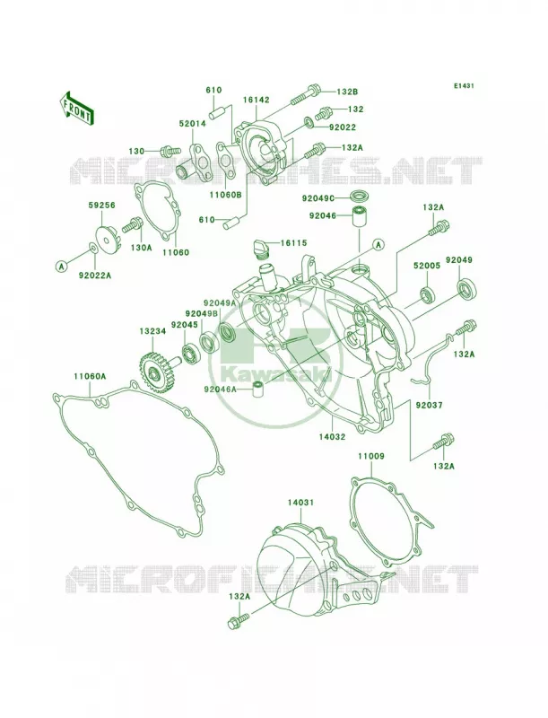Engine Covers Kawasaki MOTOS 65 2003 KX65  KX65-A4
