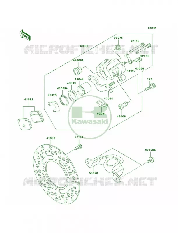 Rear BrakeKX65-A5 Kawasaki MOTOS 65 2003 KX65  KX65-A4