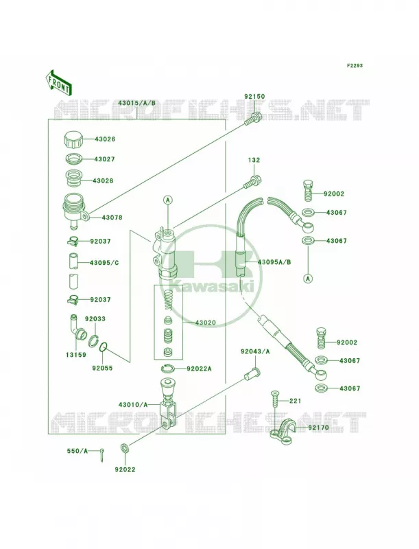 Rear Master Cylinder Kawasaki MOTOS 65 2003 KX65  KX65-A4
