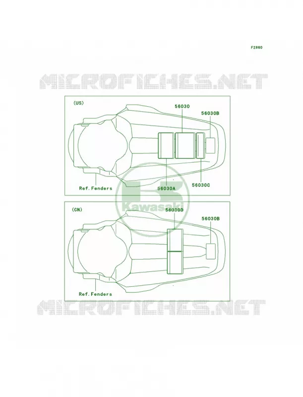 Labels Kawasaki MOTOS 100 2002 KX100  KX100-D2