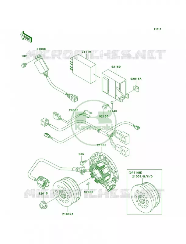 Generator Kawasaki MOTOS 250 2002 KX250  KX250-L4