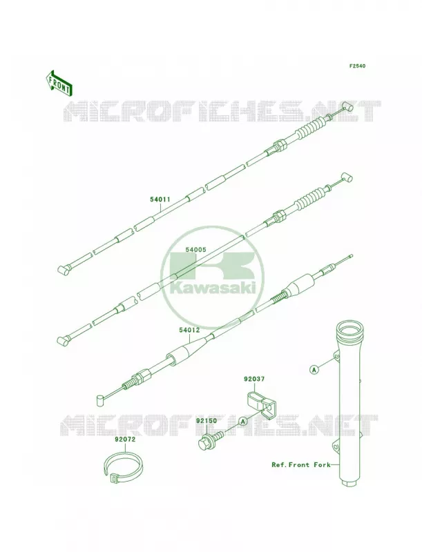 Cables Kawasaki MOTOS 60 2002 KX60  KX60-B18