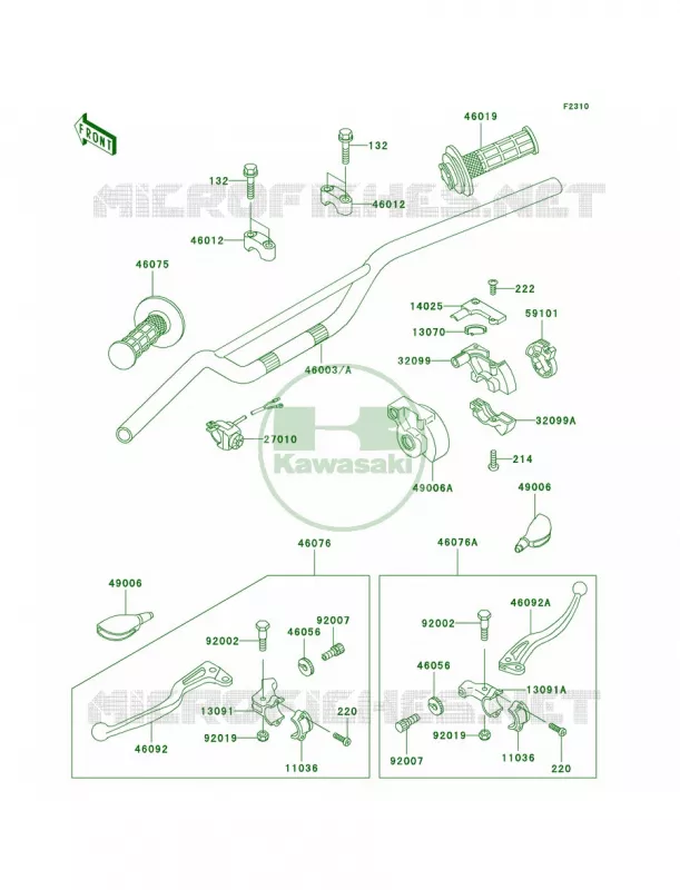 Handlebar Kawasaki MOTOS 60 2002 KX60  KX60-B18