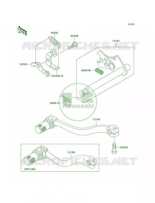 Gear Change Mechanism Kawasaki MOTOS 65 2002 KX65  KX65-A3