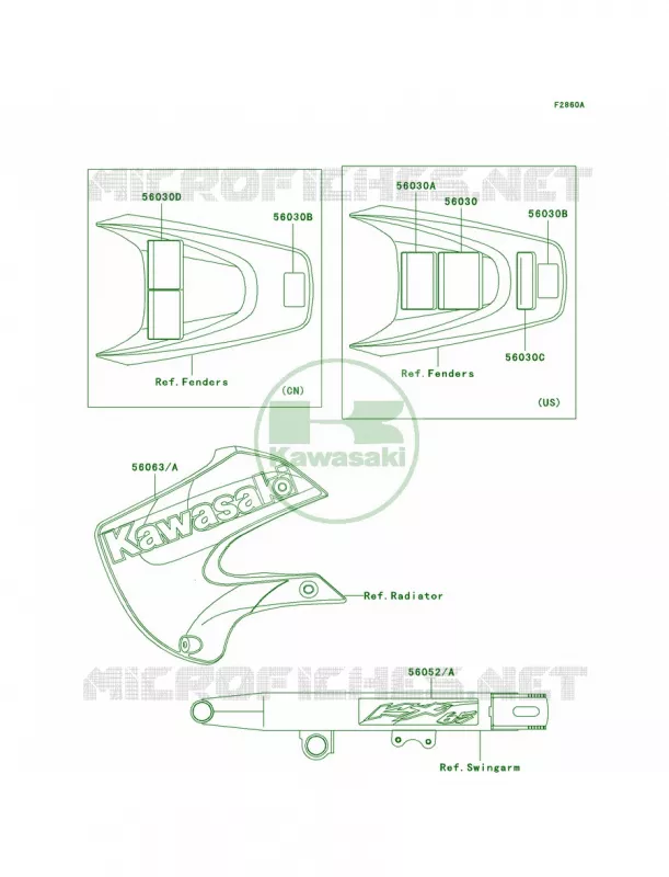 LabelsKX65-A2 Kawasaki MOTOS 65 2002 KX65  KX65-A3