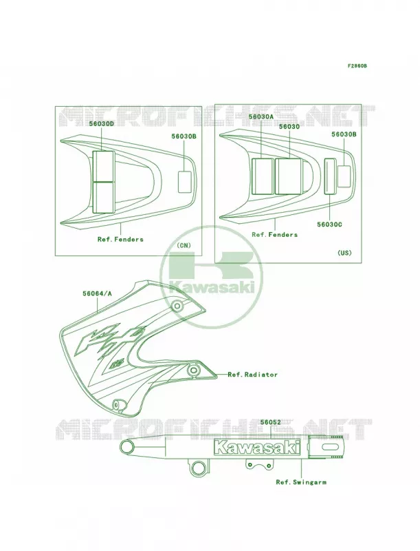 LabelsKX65-A3 Kawasaki MOTOS 65 2002 KX65  KX65-A3