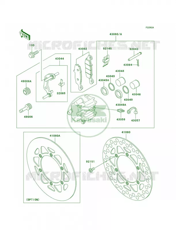 Front BrakeA4A5 Kawasaki MOTOS 85 2002 KX85  KX85-A2