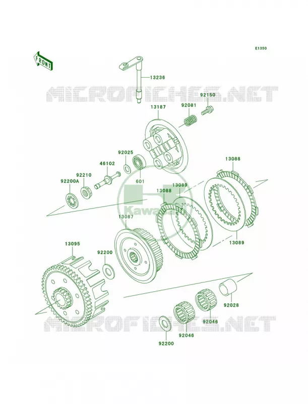Clutch Kawasaki MOTOS 100 2001 KX100  KX100-D1