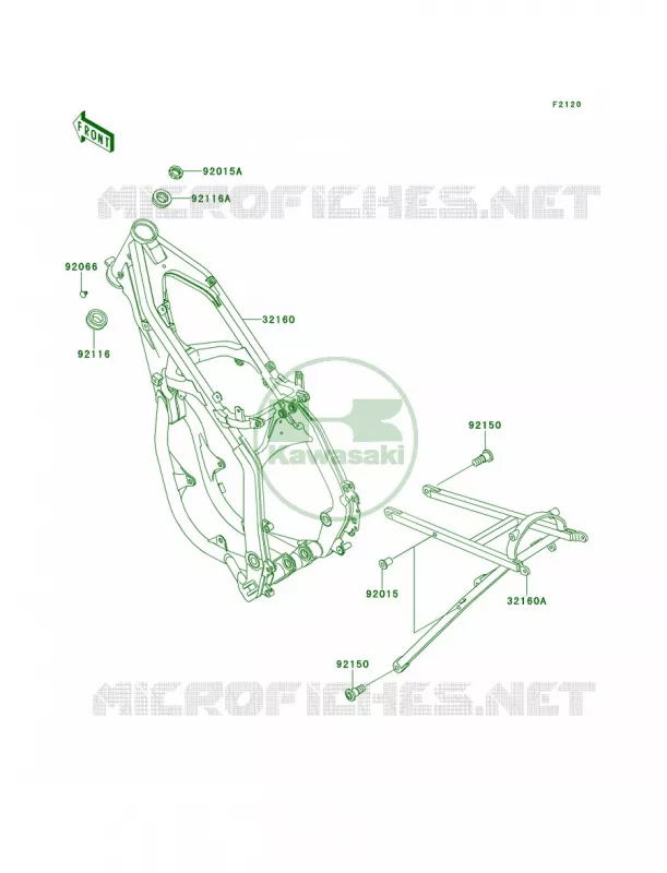 Frame Kawasaki MOTOS 125 2001 KX125  KX125-L3
