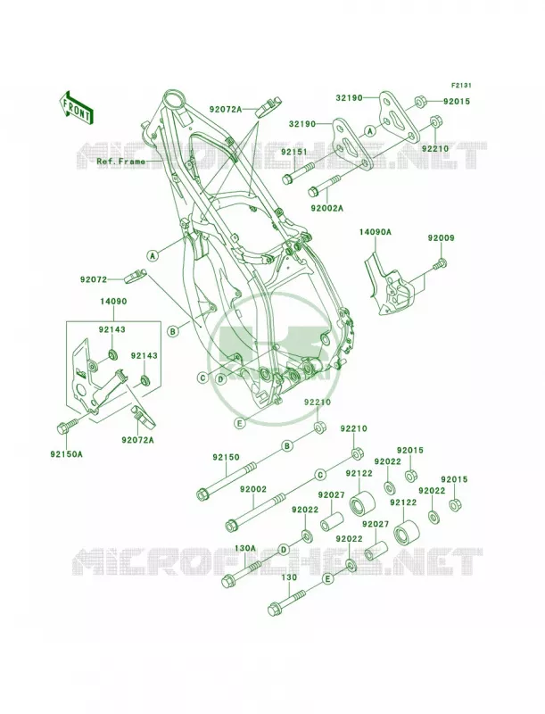 Frame Fittings Kawasaki MOTOS 250 2001 KX250  KX250-L3