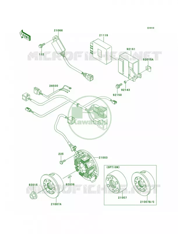 Generator Kawasaki MOTOS 250 2001 KX250  KX250-L3